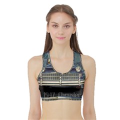 Vintage Car Automobile Sports Bra With Border by Nexatart