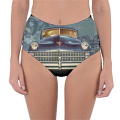 Vintage Car Automobile Reversible High-waist Bikini Bottoms by Nexatart