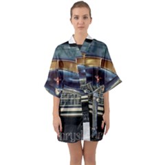 Vintage Car Automobile Quarter Sleeve Kimono Robe by Nexatart