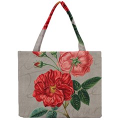 Flower Floral Background Red Rose Mini Tote Bag by Nexatart