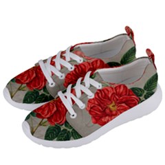 Flower Floral Background Red Rose Women s Lightweight Sports Shoes by Nexatart