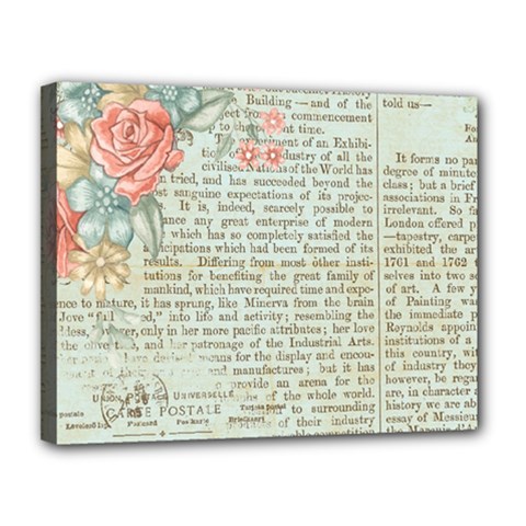 Vintage Floral Background Paper Canvas 14  X 11  by Nexatart