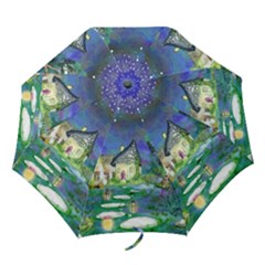 Background Fairy Tale Watercolor Folding Umbrellas by Nexatart