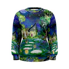 Background Fairy Tale Watercolor Women s Sweatshirt by Nexatart