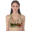 Flower Butterfly Cubism Mosaic Sports Bra View1