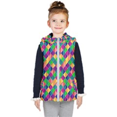 Background Geometric Triangle Kid s Puffer Vest by Nexatart