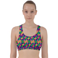 Background Geometric Triangle Back Weave Sports Bra by Nexatart