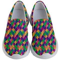 Background Geometric Triangle Kid s Lightweight Slip Ons by Nexatart