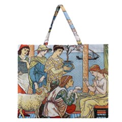 Vintage Princess Prince Old Zipper Large Tote Bag by Nexatart