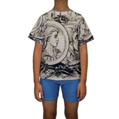 Young Old Man Weird Funny Kids  Short Sleeve Swimwear by Nexatart