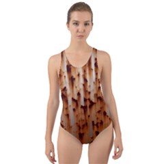 Stainless Rusty Metal Iron Old Cut-out Back One Piece Swimsuit by Nexatart