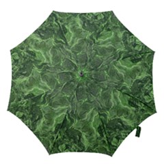 Green Geological Surface Background Hook Handle Umbrellas (large) by Nexatart