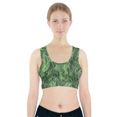 Green Geological Surface Background Sports Bra With Pocket by Nexatart