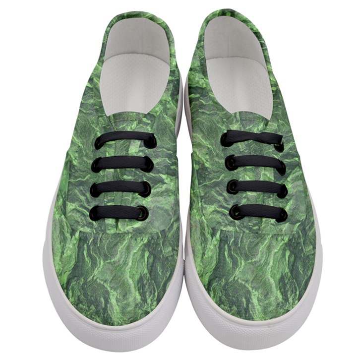 Green Geological Surface Background Women s Classic Low Top Sneakers