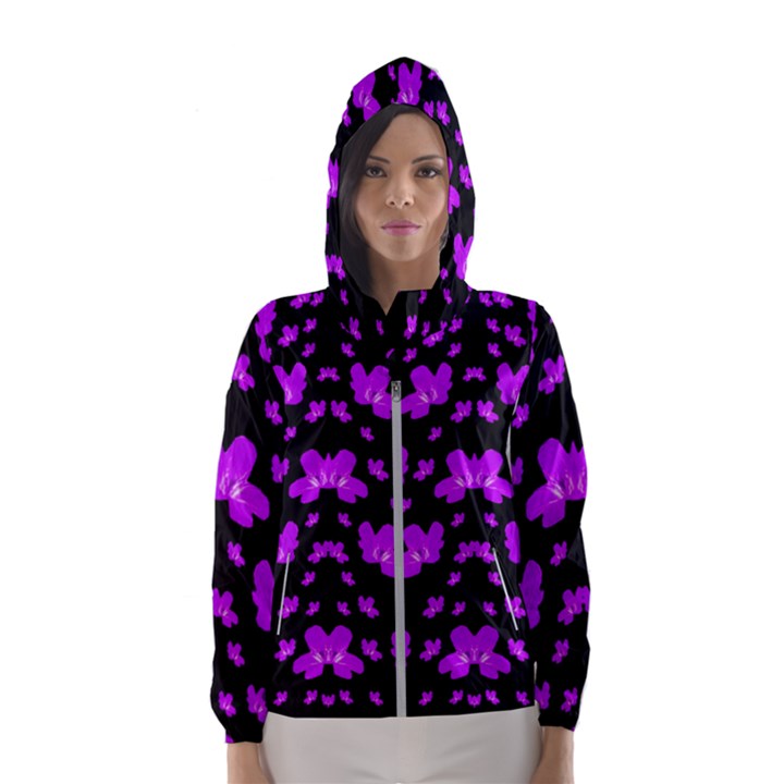 Pretty Flowers Hooded Wind Breaker (Women)