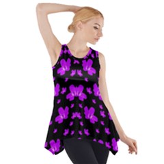 Pretty Flowers Side Drop Tank Tunic by pepitasart