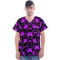 Pretty Flowers Men s V-Neck Scrub Top View1