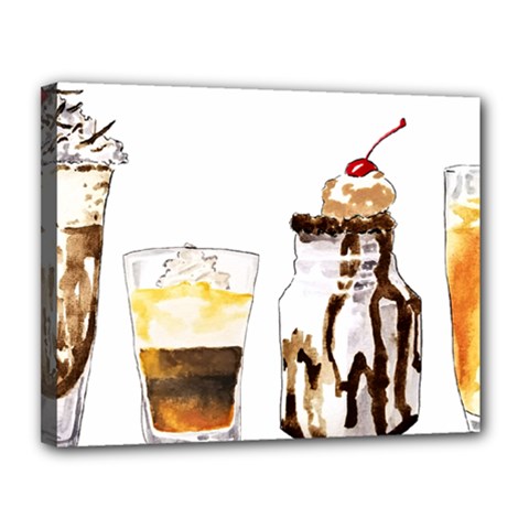 Coffee And Milkshakes Canvas 14  X 11  by KuriSweets