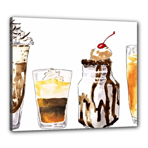 Coffee And Milkshakes Canvas 24  X 20  by KuriSweets