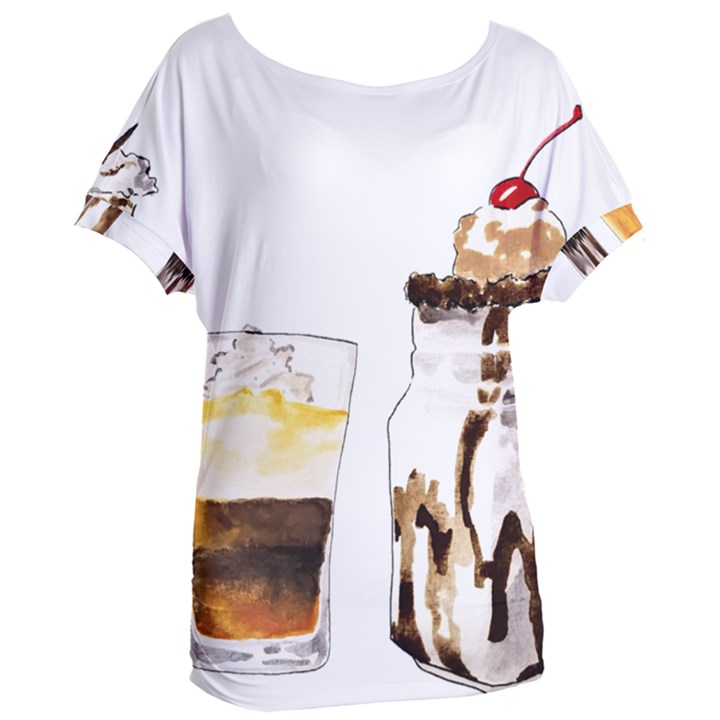 Coffee and milkshakes Women s Oversized Tee