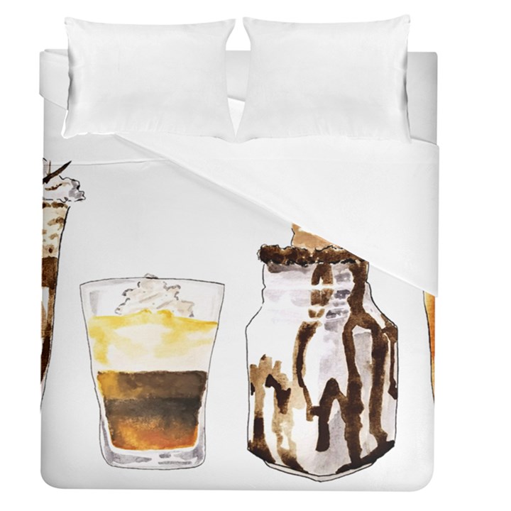 Coffee and milkshakes Duvet Cover (Queen Size)