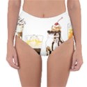 Coffee and milkshakes Reversible High-Waist Bikini Bottoms View3