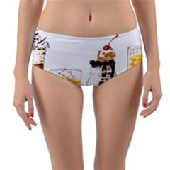 Coffee And Milkshakes Reversible Mid-waist Bikini Bottoms by KuriSweets