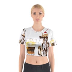 Coffee And Milkshakes Cotton Crop Top by KuriSweets