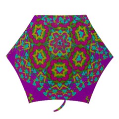 Hearts In A Mandala Scenery Of Fern Mini Folding Umbrellas by pepitasart