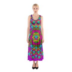 Hearts In A Mandala Scenery Of Fern Sleeveless Maxi Dress by pepitasart