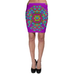 Hearts In A Mandala Scenery Of Fern Bodycon Skirt by pepitasart