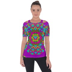 Hearts In A Mandala Scenery Of Fern Short Sleeve Top by pepitasart