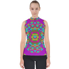 Hearts In A Mandala Scenery Of Fern Shell Top by pepitasart