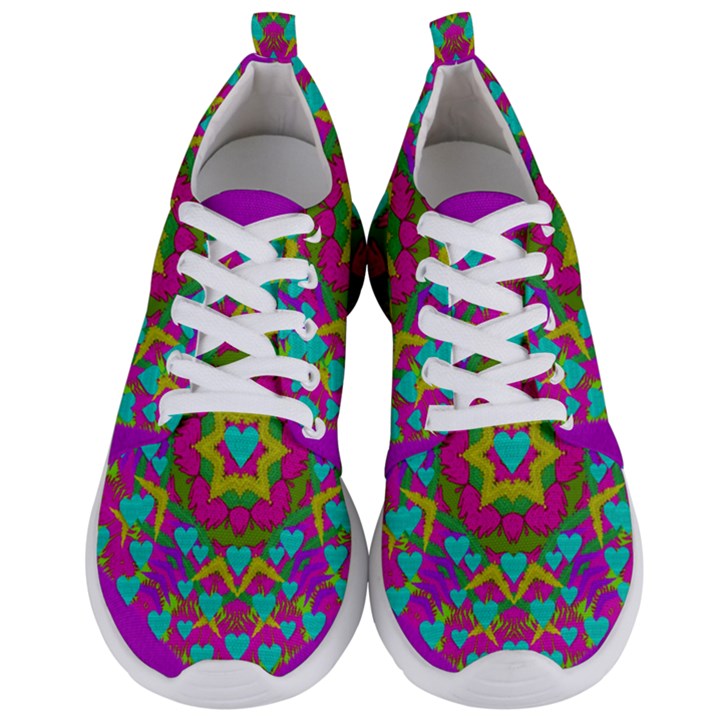 Hearts In A Mandala Scenery Of Fern Men s Lightweight Sports Shoes