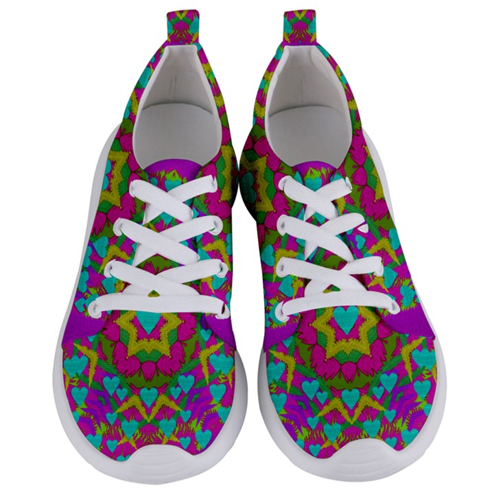 Hearts In A Mandala Scenery Of Fern Women s Lightweight Sports Shoes