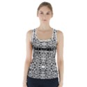 Dark Oriental Ornate Pattern Racer Back Sports Top View1