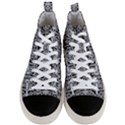 Dark Oriental Ornate Pattern Men s Mid-Top Canvas Sneakers View1