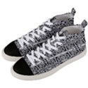 Dark Oriental Ornate Pattern Men s Mid-Top Canvas Sneakers View2