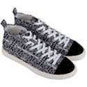 Dark Oriental Ornate Pattern Men s Mid-Top Canvas Sneakers View3