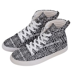 Dark Oriental Ornate Pattern Women s Hi-top Skate Sneakers by dflcprints