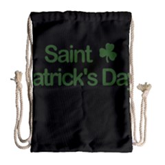  St  Patricks Day  Drawstring Bag (large) by Valentinaart