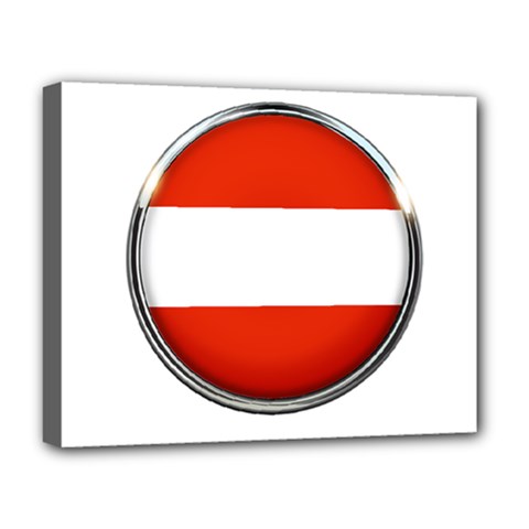 Austria Country Nation Flag Deluxe Canvas 20  X 16   by Nexatart