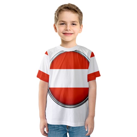 Austria Country Nation Flag Kids  Sport Mesh Tee by Nexatart