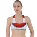 Austria Country Nation Flag Criss Cross Racerback Sports Bra View1