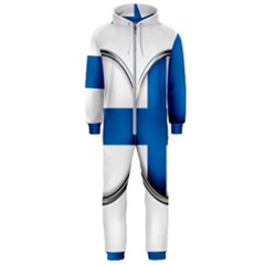 Finland Country Flag Countries Hooded Jumpsuit (men)  by Nexatart