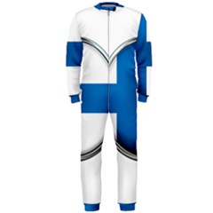 Finland Country Flag Countries Onepiece Jumpsuit (men)  by Nexatart