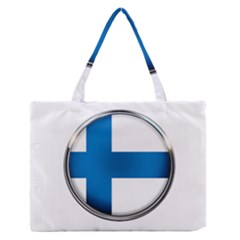 Finland Country Flag Countries Zipper Medium Tote Bag by Nexatart