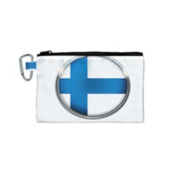 Finland Country Flag Countries Canvas Cosmetic Bag (small) by Nexatart