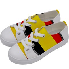 Belgium Flag Country Brussels Kids  Low Top Canvas Sneakers by Nexatart