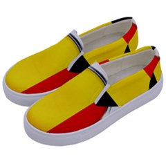 Belgium Flag Country Brussels Kids  Canvas Slip Ons by Nexatart